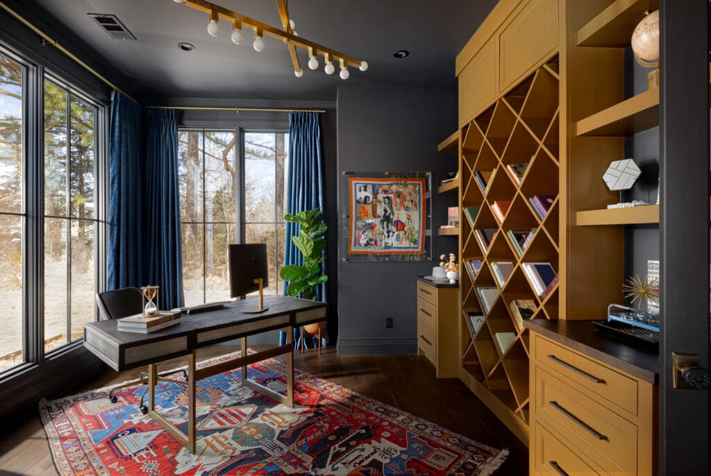 Interior entry space highlighting architectural details and natural light