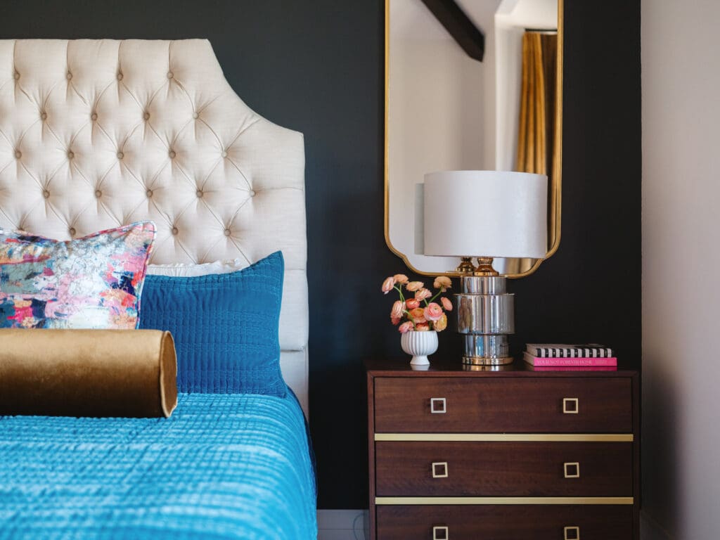 Bedroom interior photography in an Architectural Digest featured home