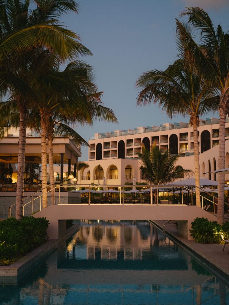 Resort architecture and design at Excellence Coral Playa Mujeres in Playa Mujeres Mexico