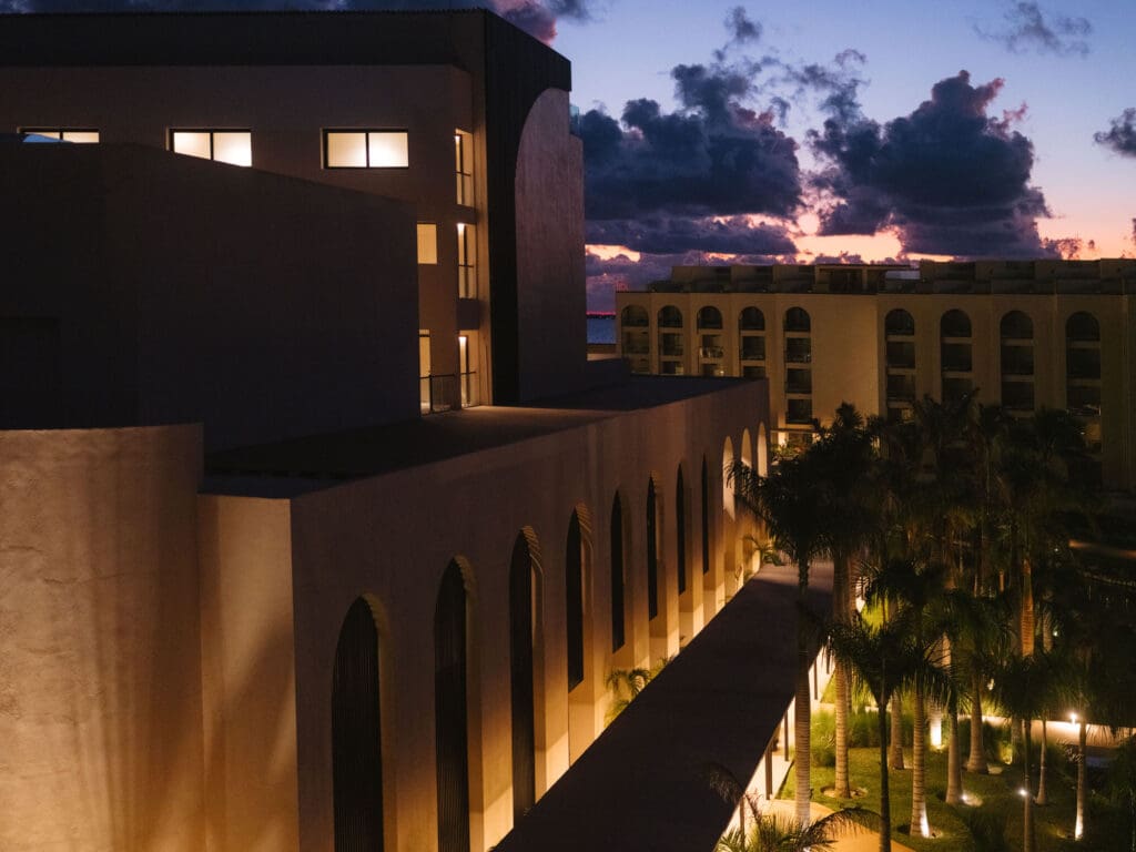 Resort architecture and design at Excellence Coral Playa Mujeres in Playa Mujeres Mexico