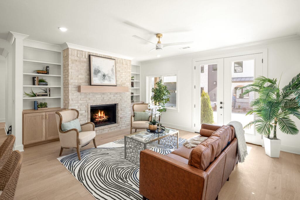 Airbnb interior photography showcasing open living space in Northwest Arkansas