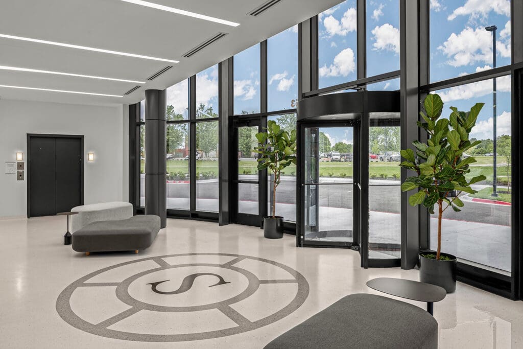 Commercial bank interior photography in Fayetteville Arkansas