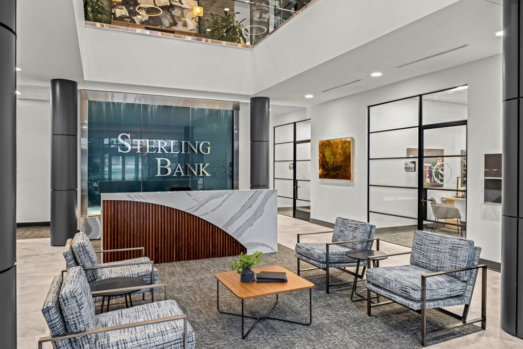 Commercial bank interior photography in Fayetteville Arkansas