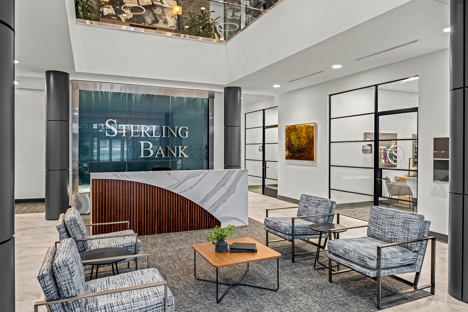 Commercial bank interior photography in Fayetteville Arkansas