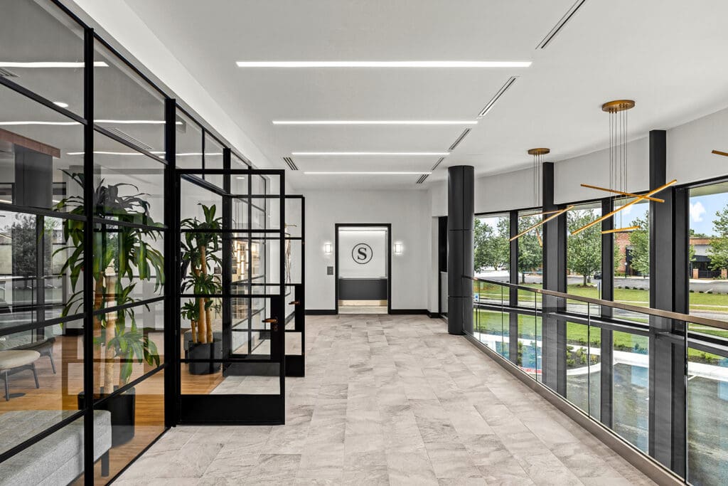 Commercial bank interior photography in Fayetteville Arkansas