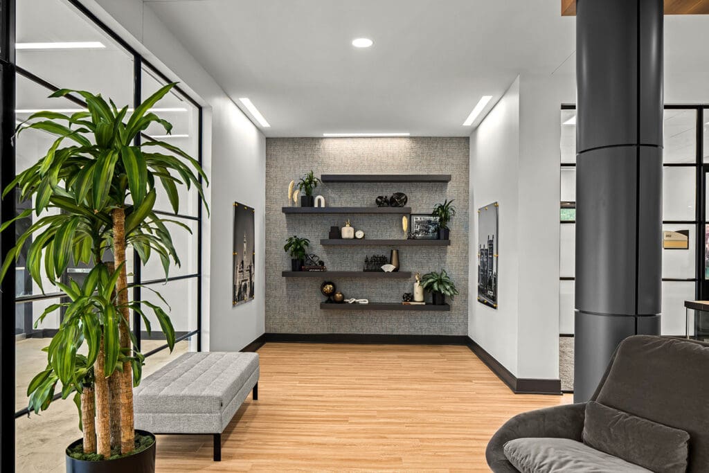 Commercial bank interior photography in Fayetteville Arkansas