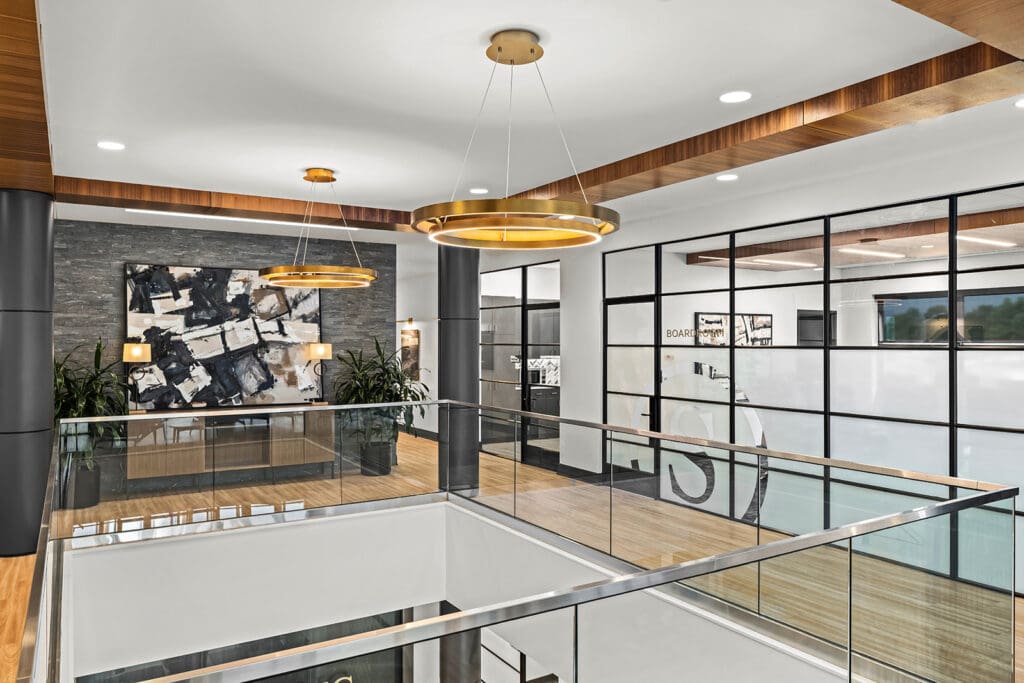 Commercial bank interior photography in Fayetteville Arkansas