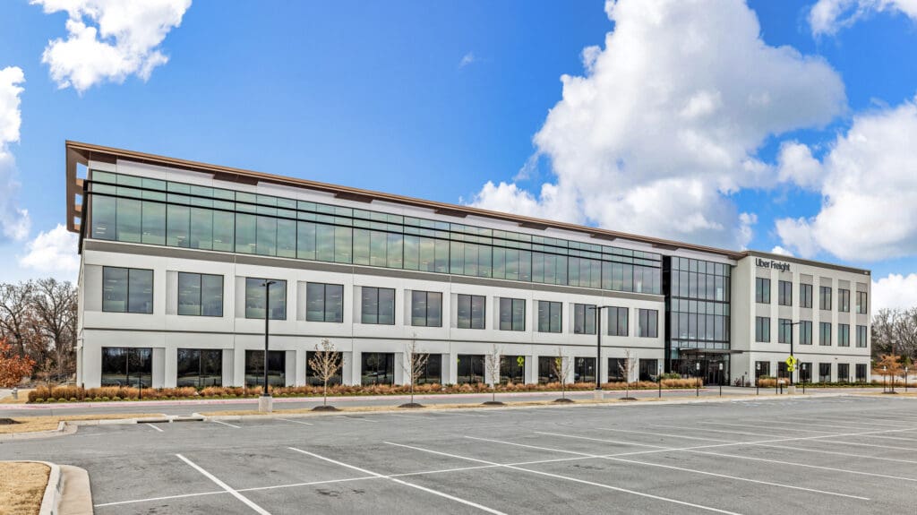 Commercial office building exterior photographed in Rogers AR