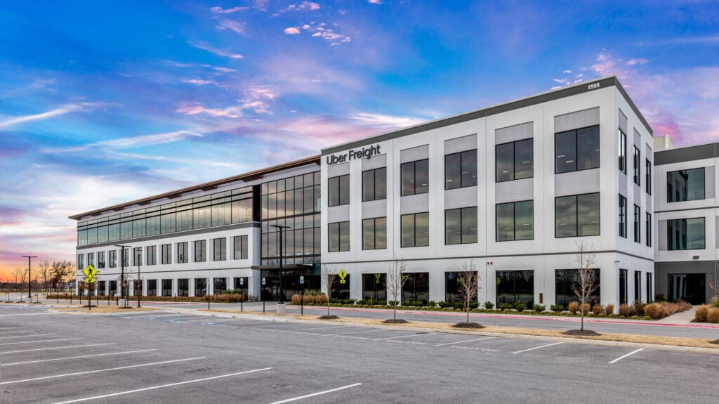 Commercial office building exterior photographed in Rogers AR