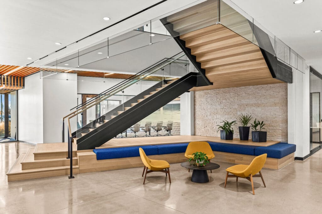 Commercial office building exterior photographed in Rogers AR