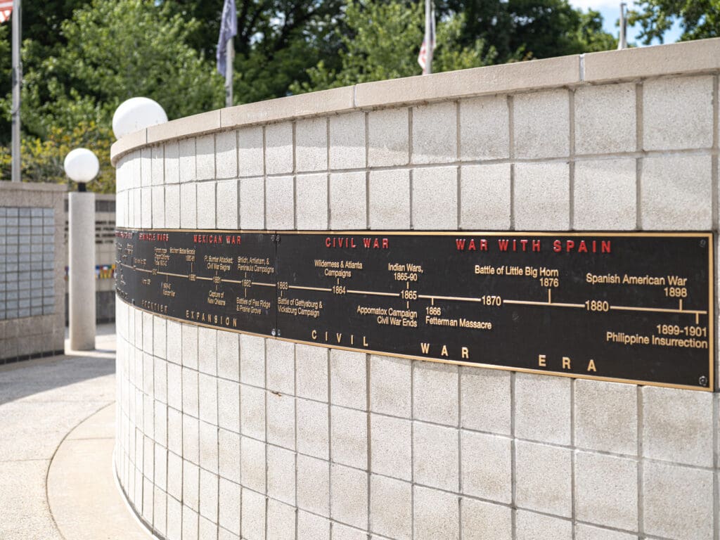 Veterans Wall of Honor memorial in Bella Vista Arkansas honoring local military service