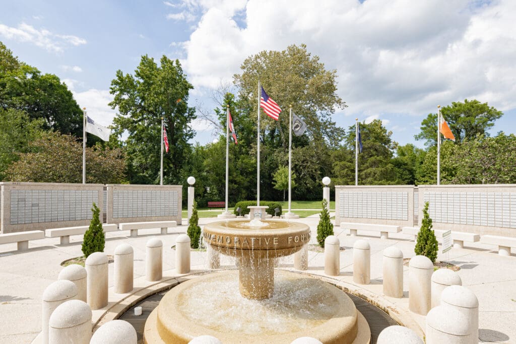 Veterans Wall of Honor memorial in Bella Vista Arkansas honoring local military service