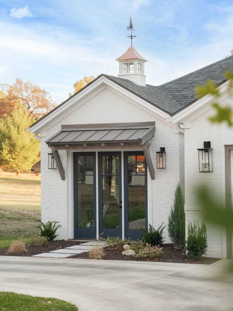 Architectural photography of a custom home exterior in Fayetteville AR