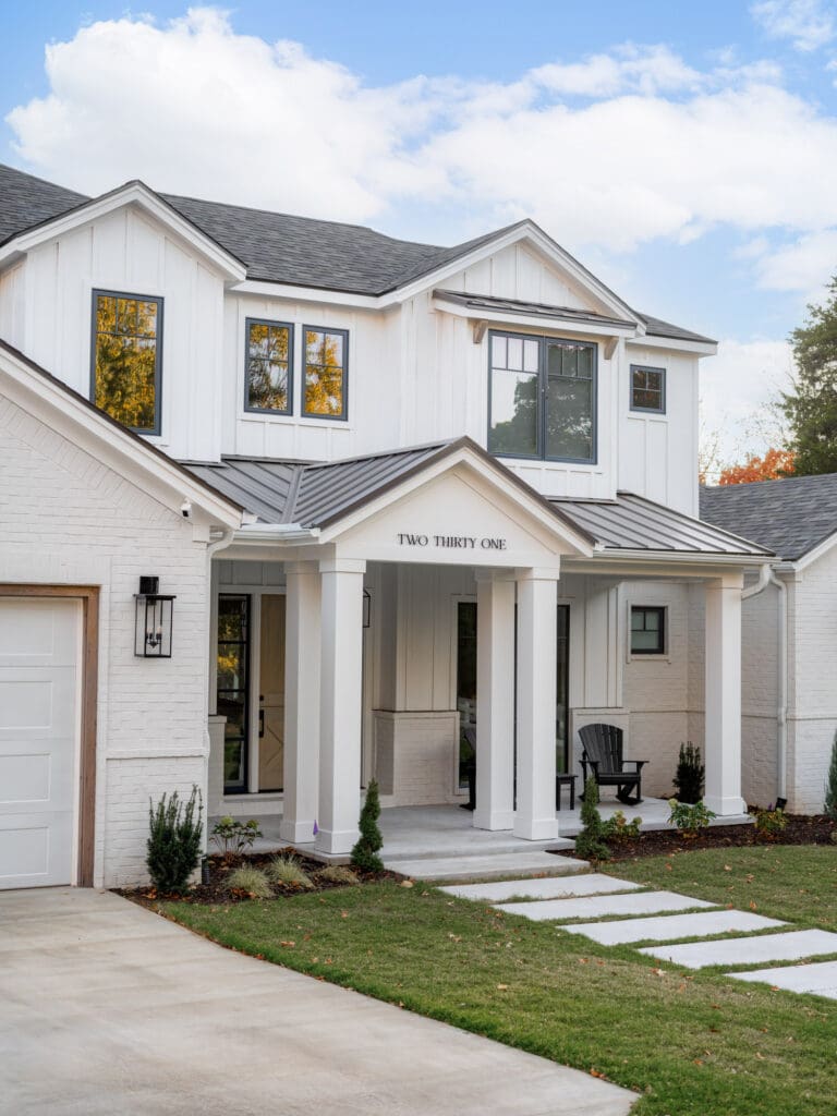 Architectural photography of a custom home exterior in Fayetteville AR
