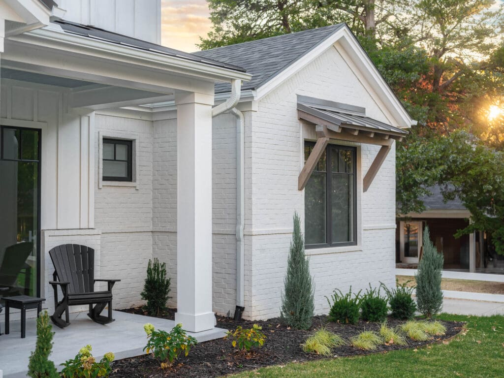 Architectural photography of a custom home exterior in Fayetteville AR
