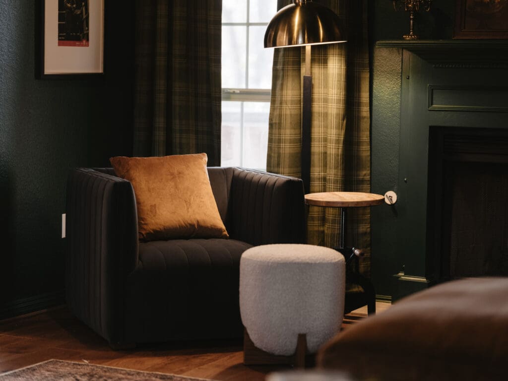 nique themed Airbnb exterior photographed in Rogers AR