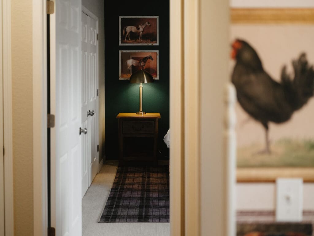 nique themed Airbnb exterior photographed in Rogers AR