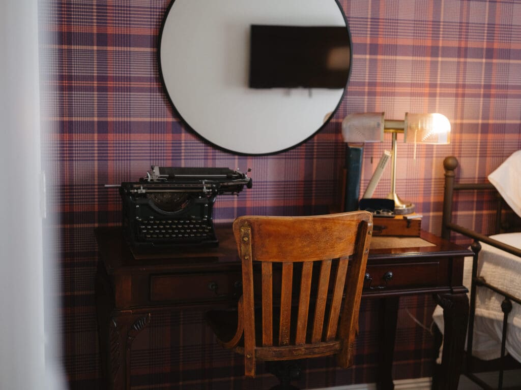 nique themed Airbnb exterior photographed in Rogers AR