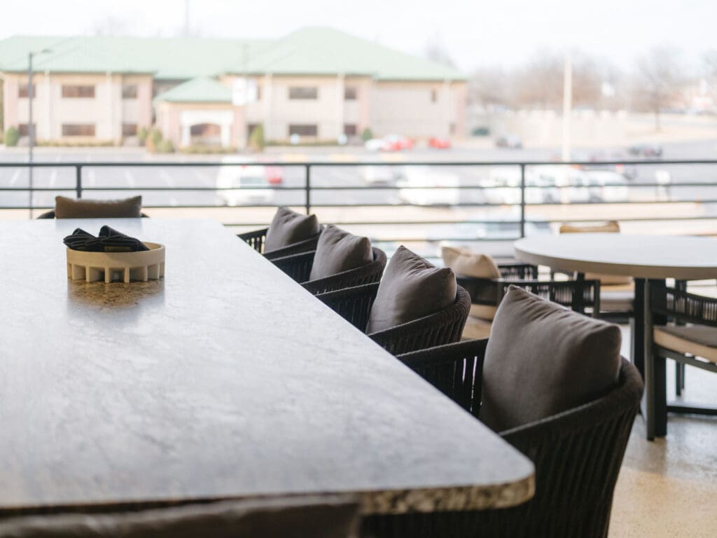 Commercial bank interior photography showing lobby design in Jonesboro Arkansas