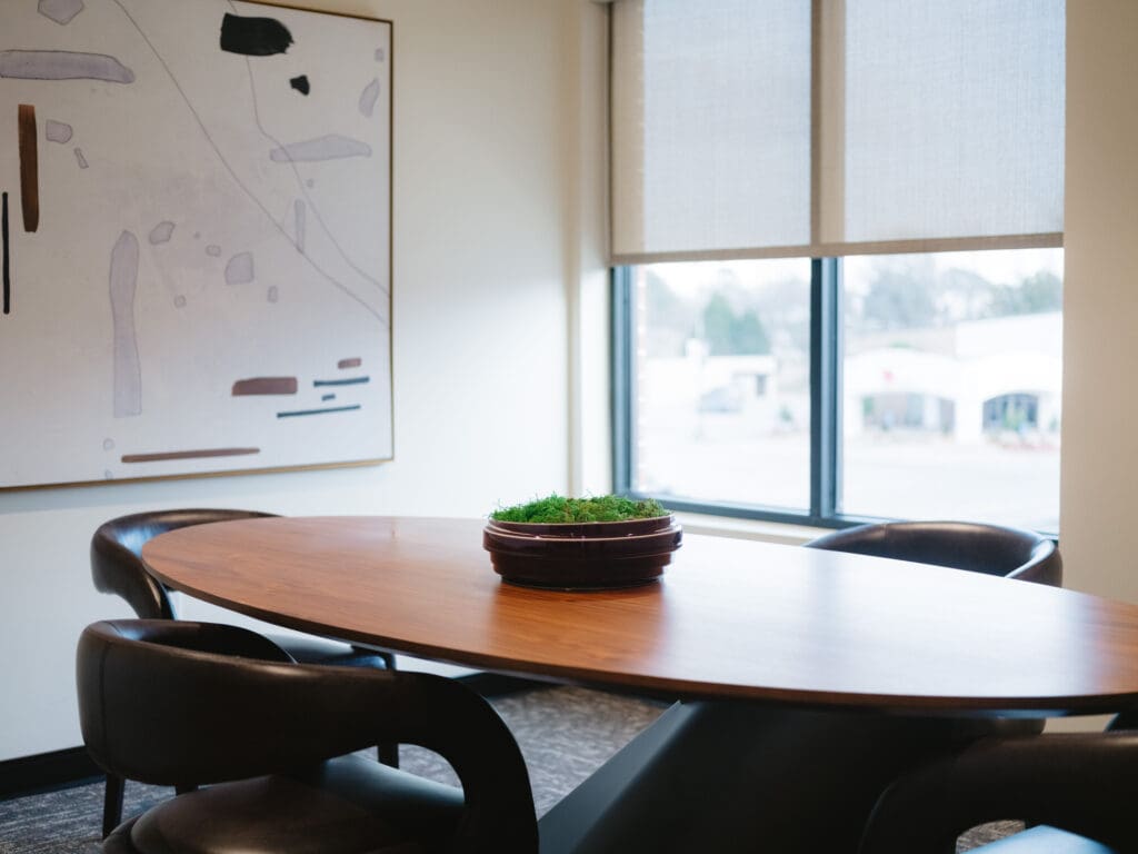 Commercial bank interior photography showing lobby design in Jonesboro Arkansas