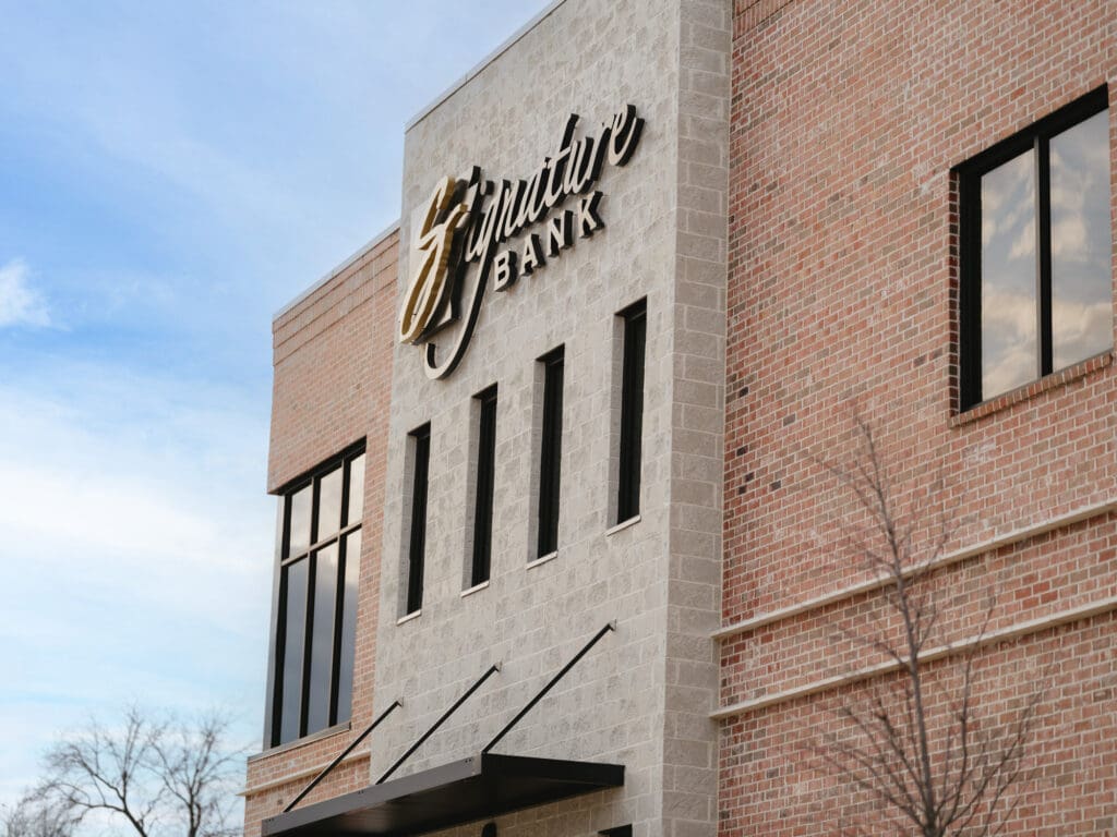 Commercial bank exterior architectural photography in Jonesboro AR