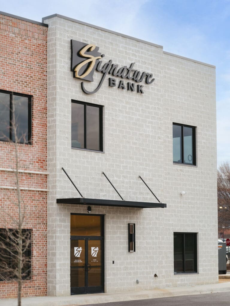 Commercial bank exterior architectural photography in Jonesboro AR