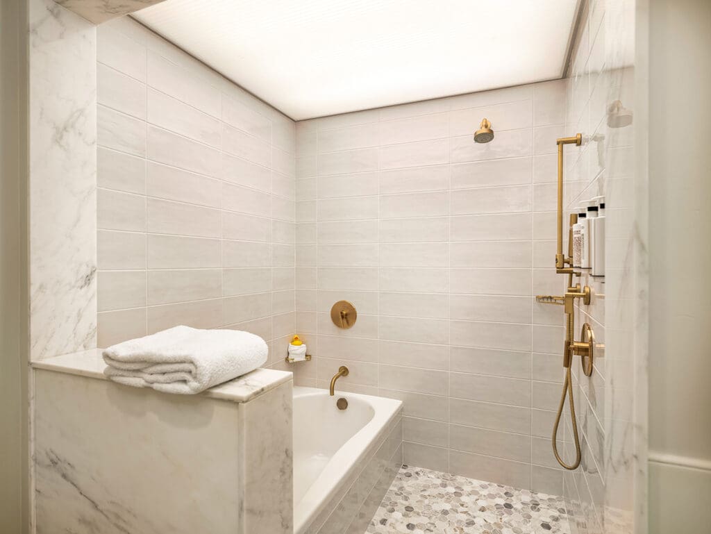 21c Museum Hotel Bentonville King Room with contemporary artwork