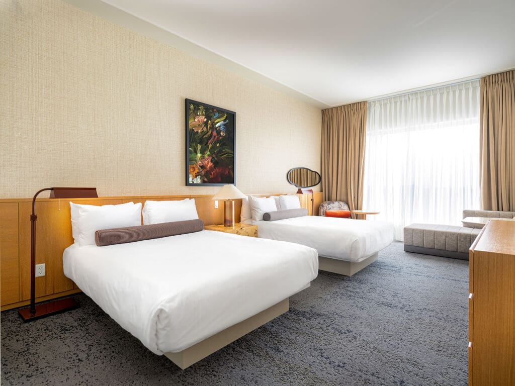 21c Museum Hotel Bentonville Double Queen Room interior photography